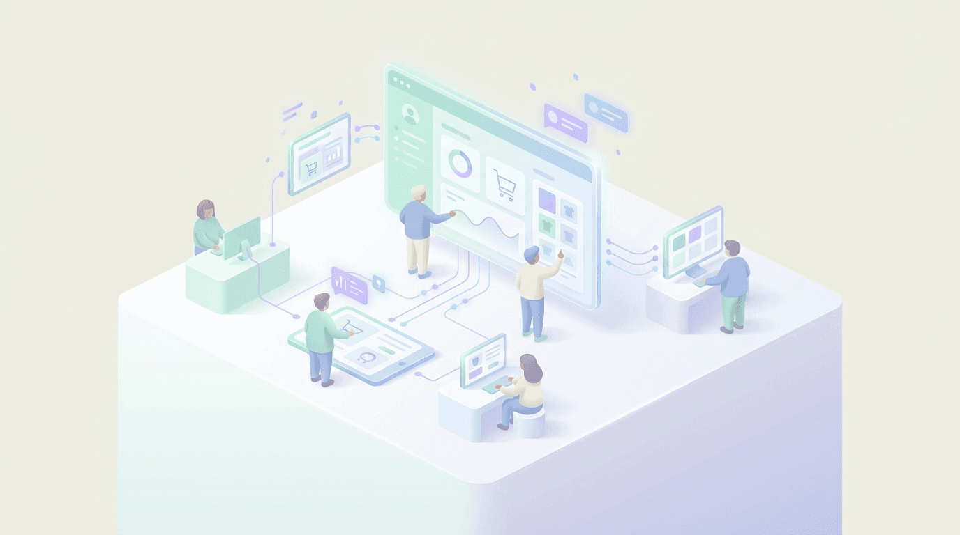 Team collaboration in a modern agency workspace