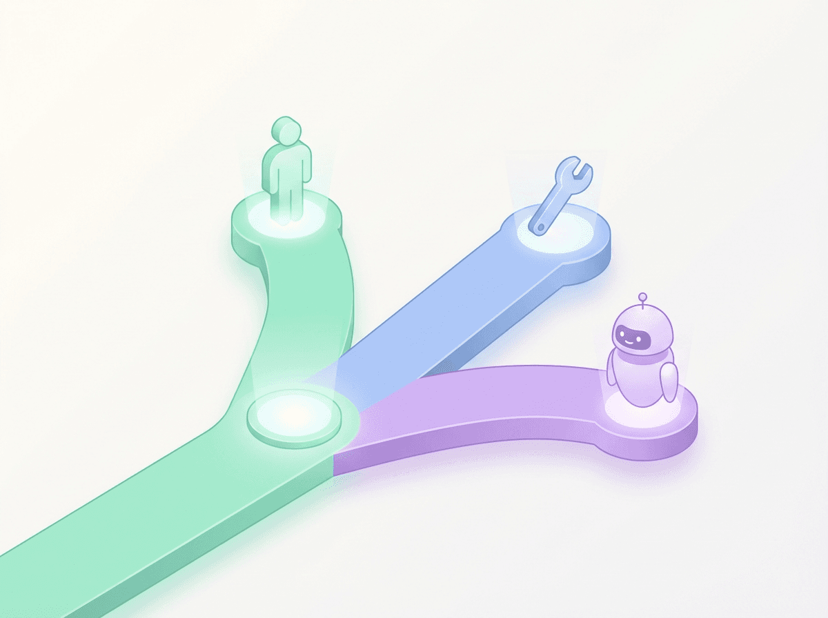Three paths representing different approaches to Shopify theme management