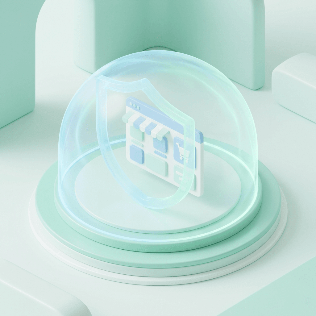 Secure testing environment with shield protecting digital storefront